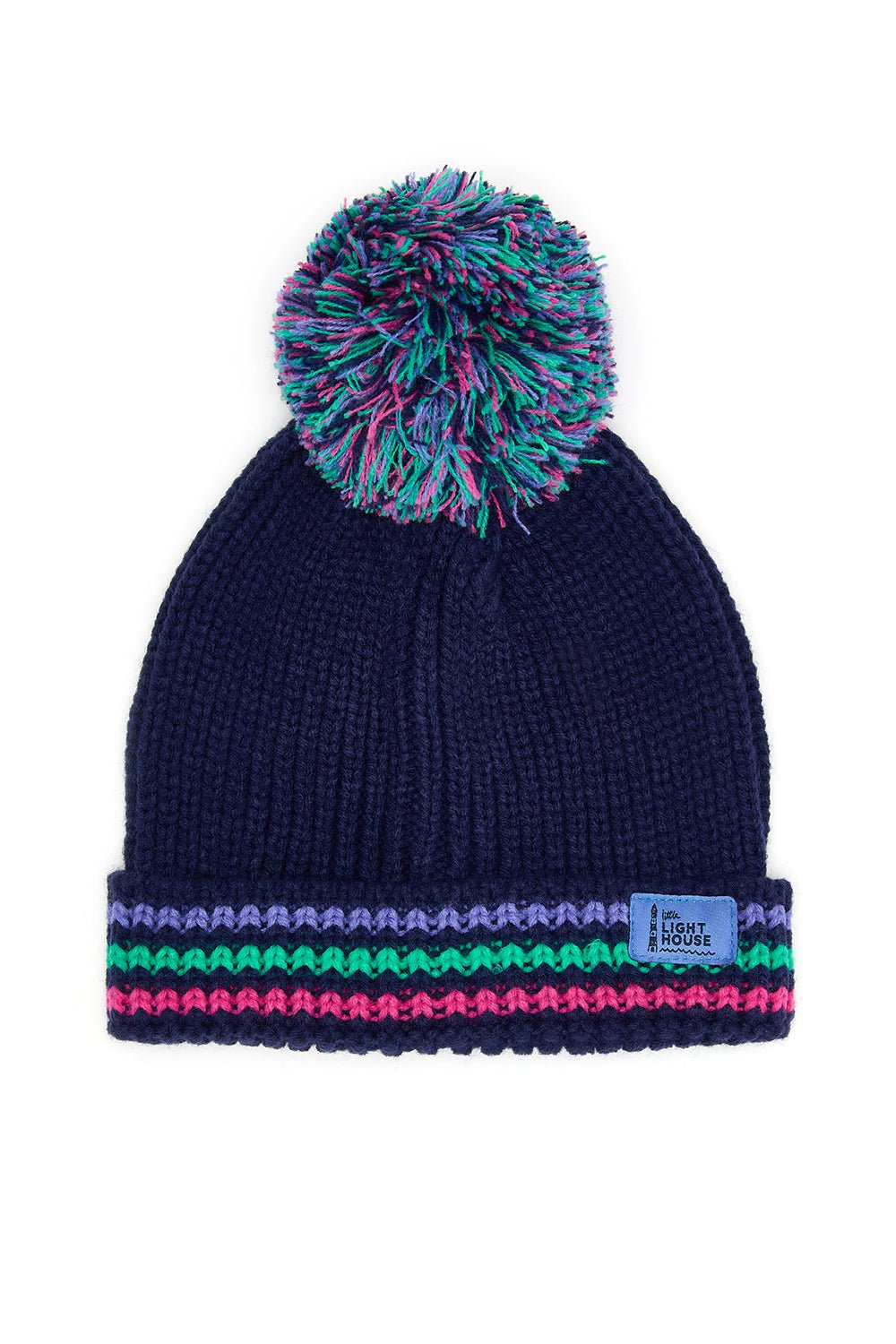 Bobbie Bobble Hat. Kids Cable Knit Hat Lighthouse