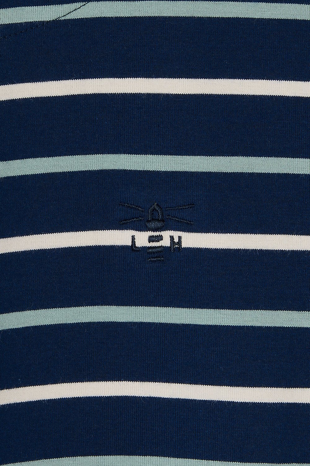 Causeway Breton Top - Navy Cream Sage Stripe - Lighthouse