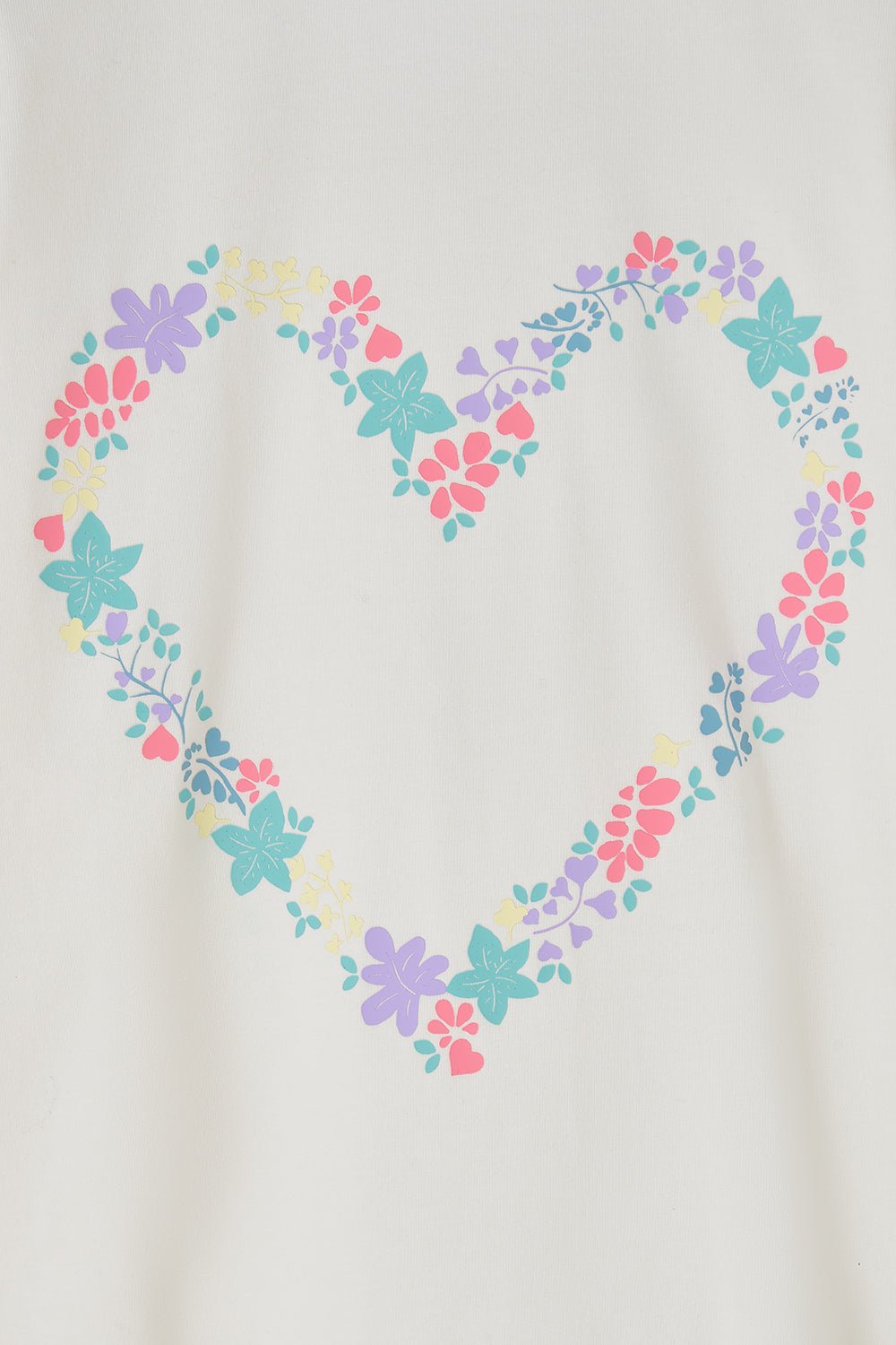 Causeway Top - Floral Heart Print - Lighthouse