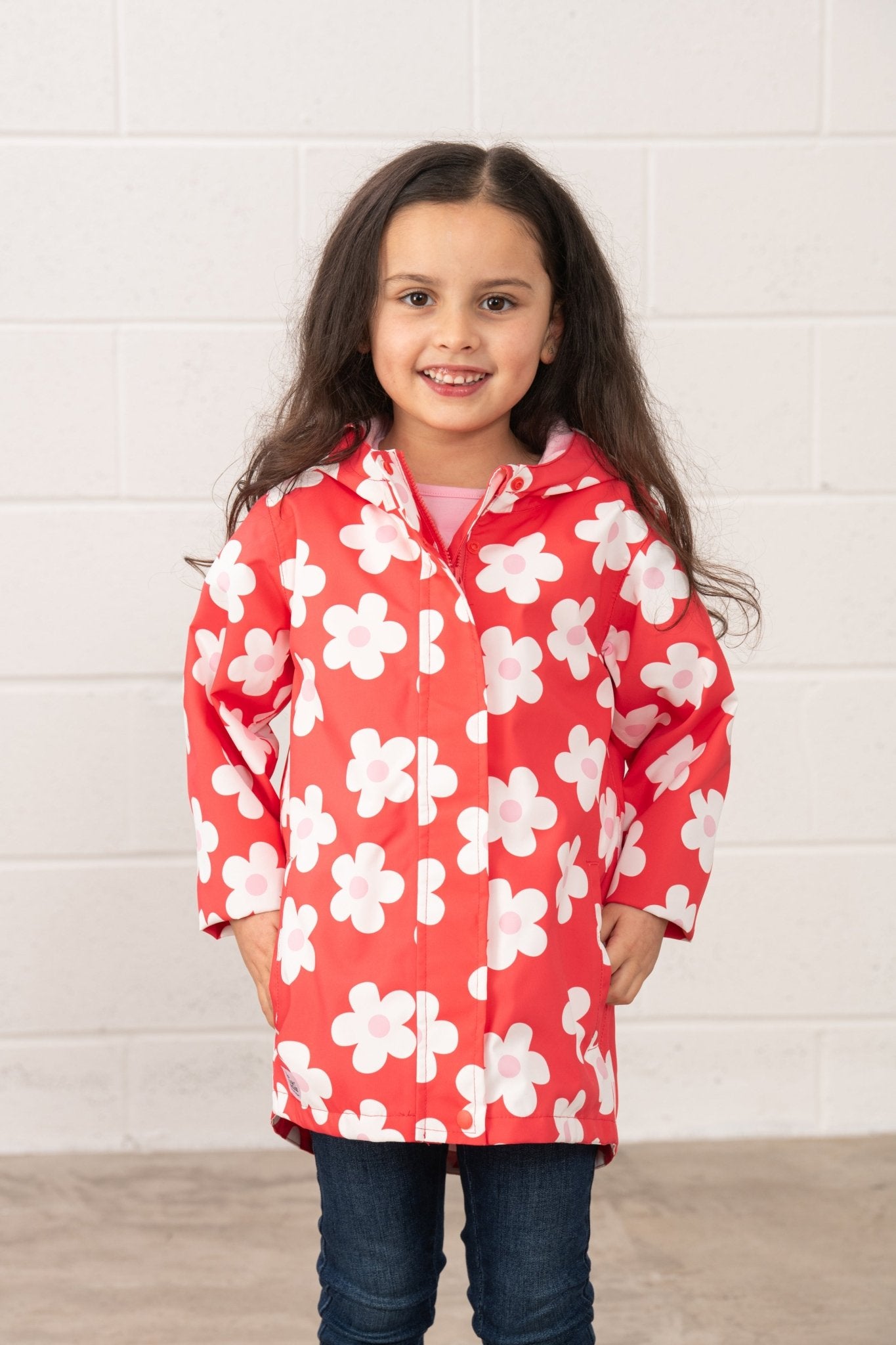 Girls' Waterproof Coat Floral Print| Lighthouse