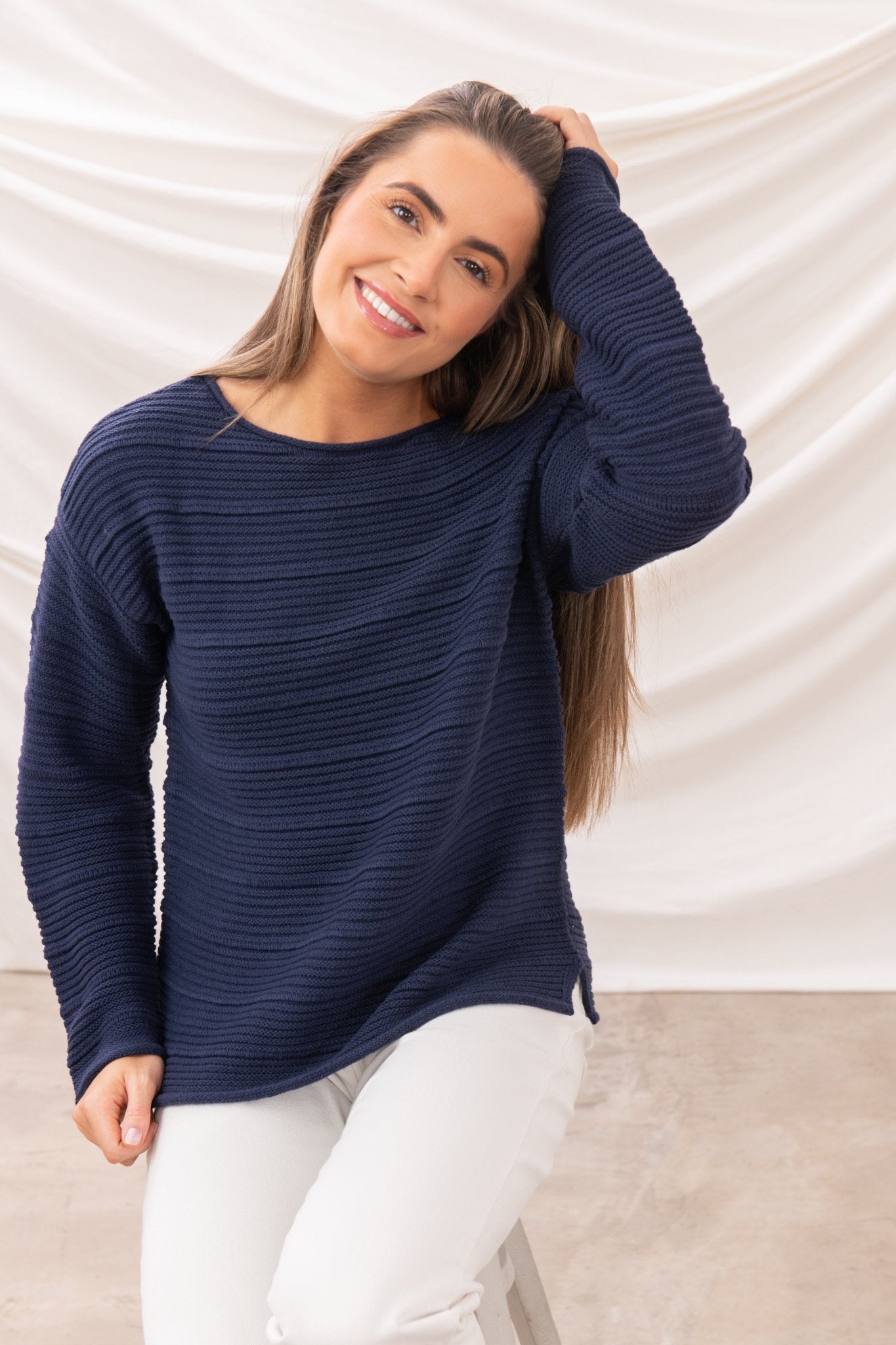 Pearl Women's 60% BCI Cotton Jumper Lighthouse