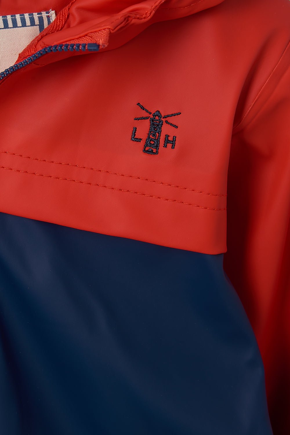 Adam Coat - Red Navy Solid - Lighthouse