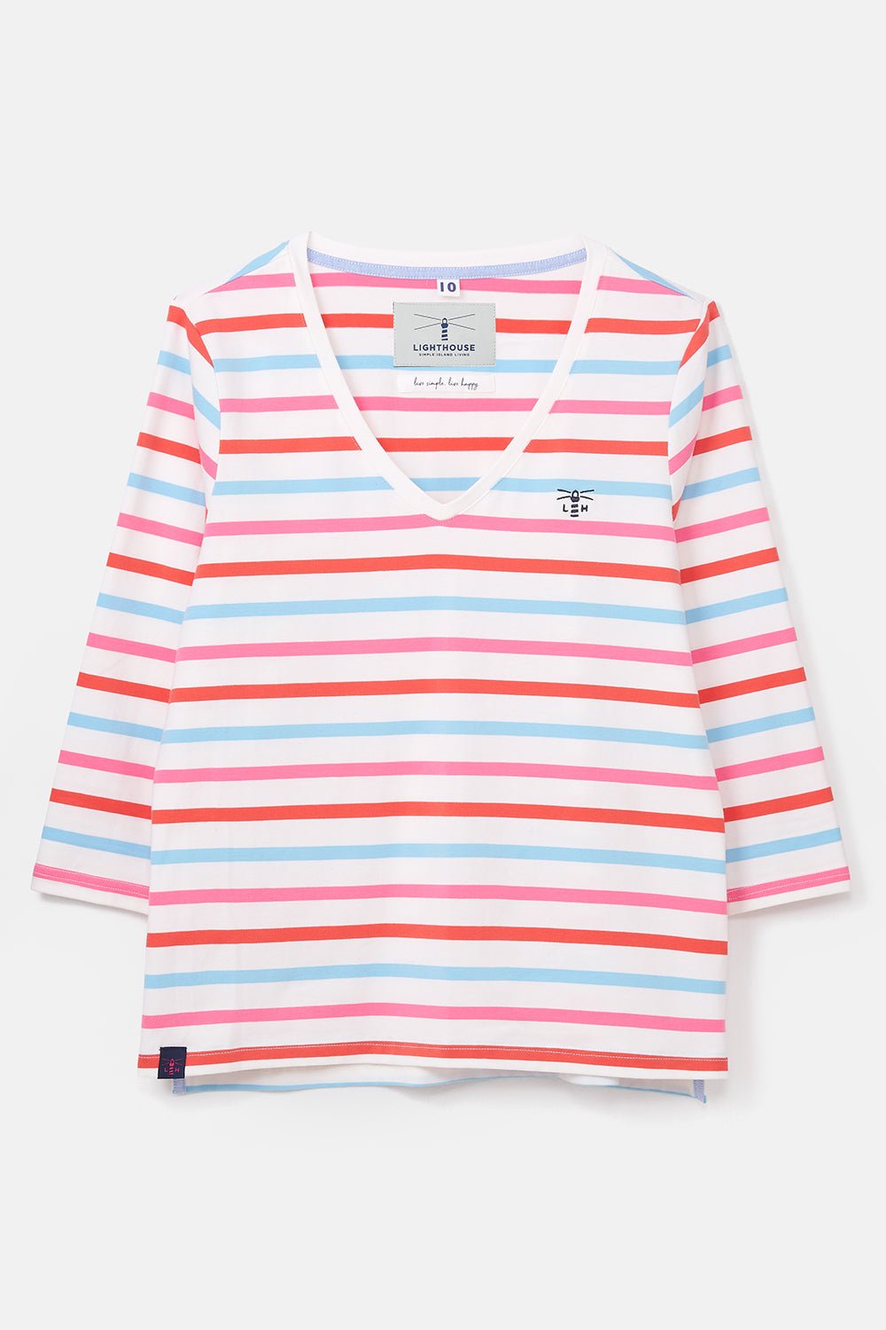 Ariana Top - Watermelon Pink Stripe-Lighthouse