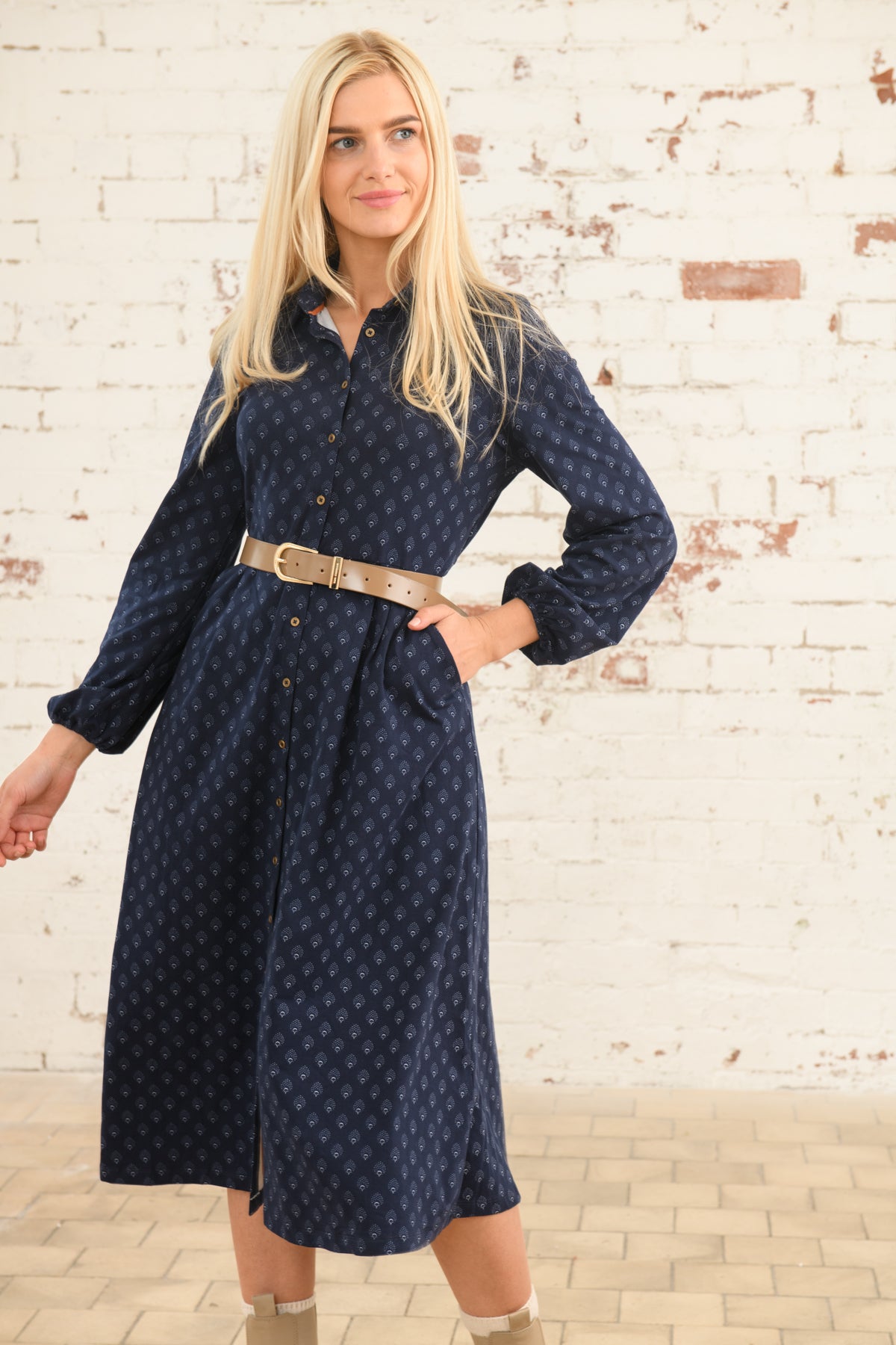 Ariella Dress - Navy Motif - Lighthouse
