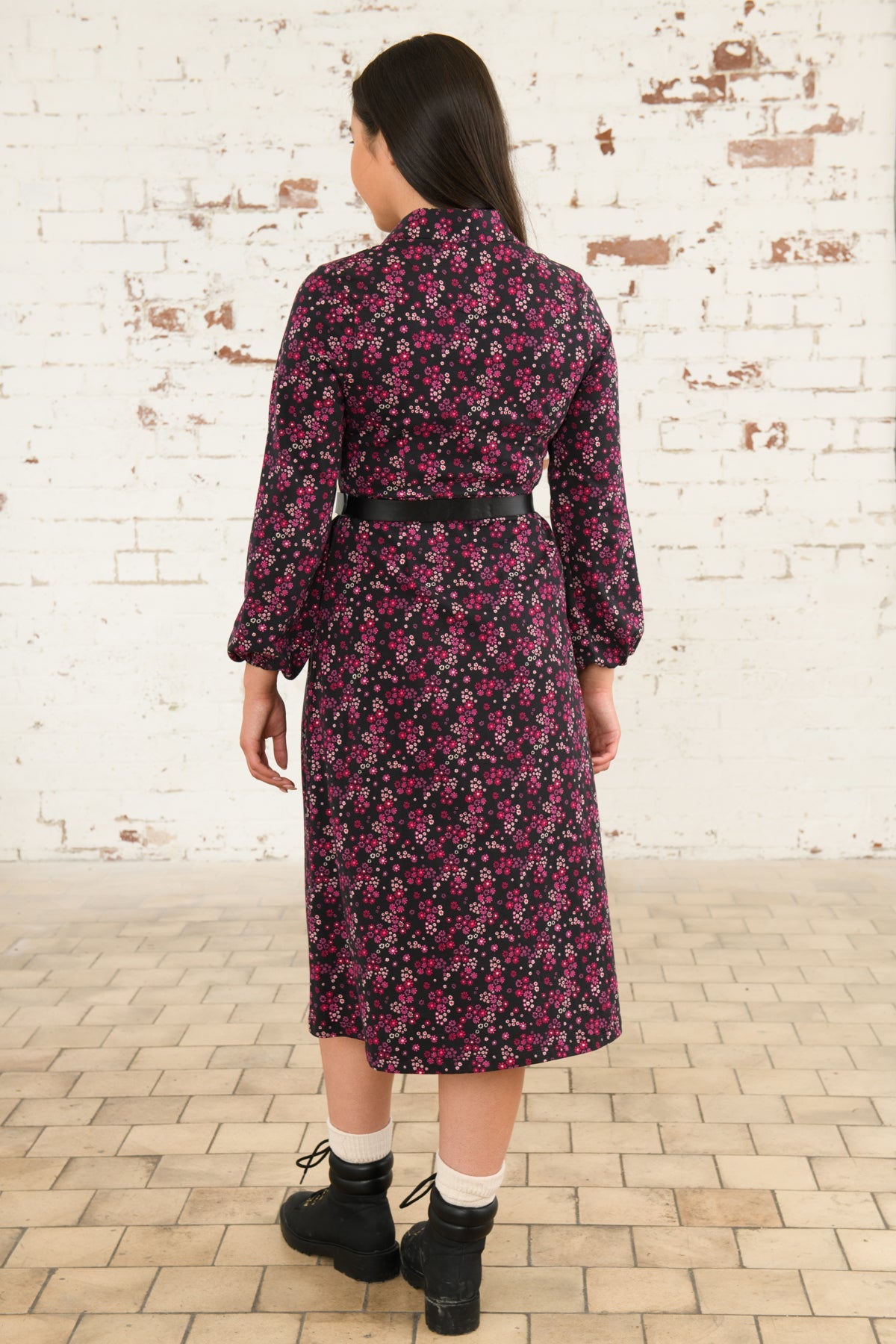 Ariella Dress - Raspberry Black Floral - Lighthouse