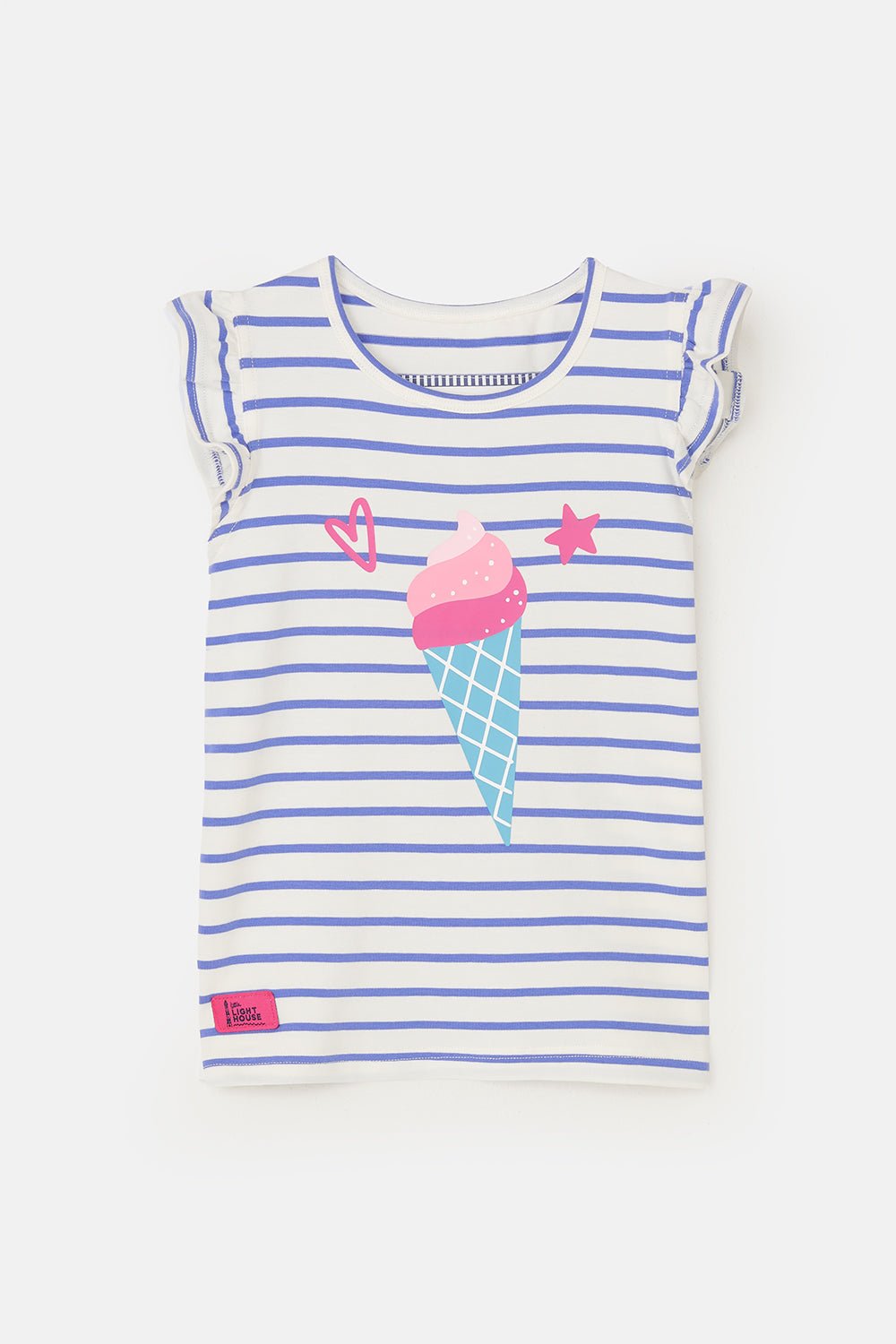 Causeway Swing Tee - Icecream Print - Lighthouse