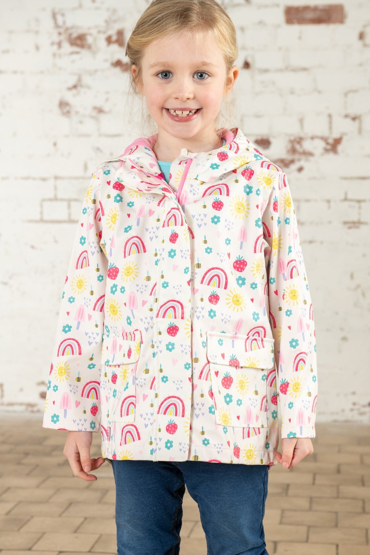 Girl Classic Rain Jacket Ii Girls' Waterproof Jacket Rainbow