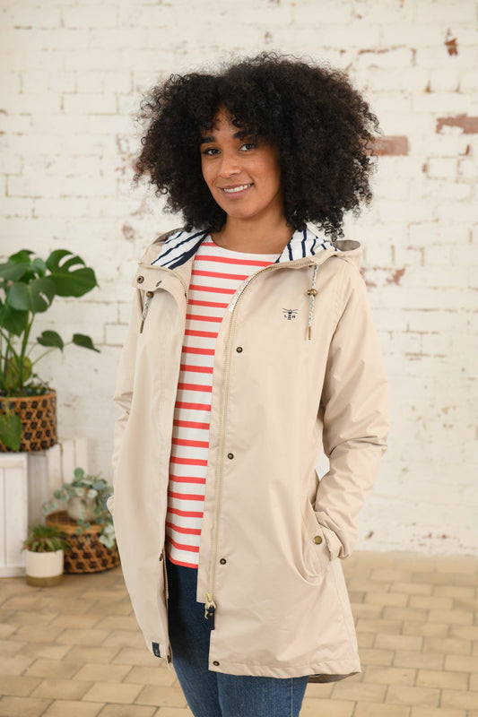 Long Beachcomber Jacket - Biscuit-Lighthouse
