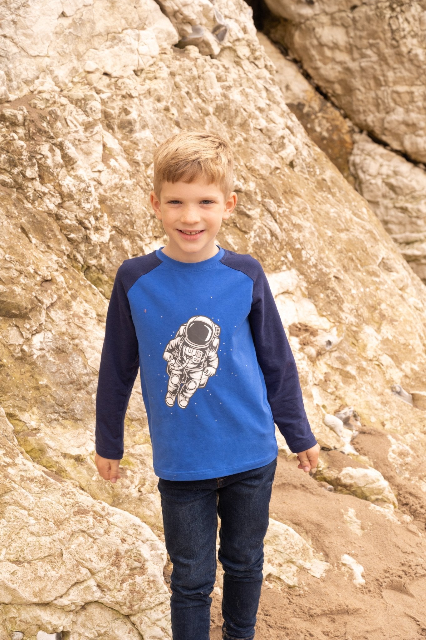 Mason Top - Spaceman Print-Lighthouse