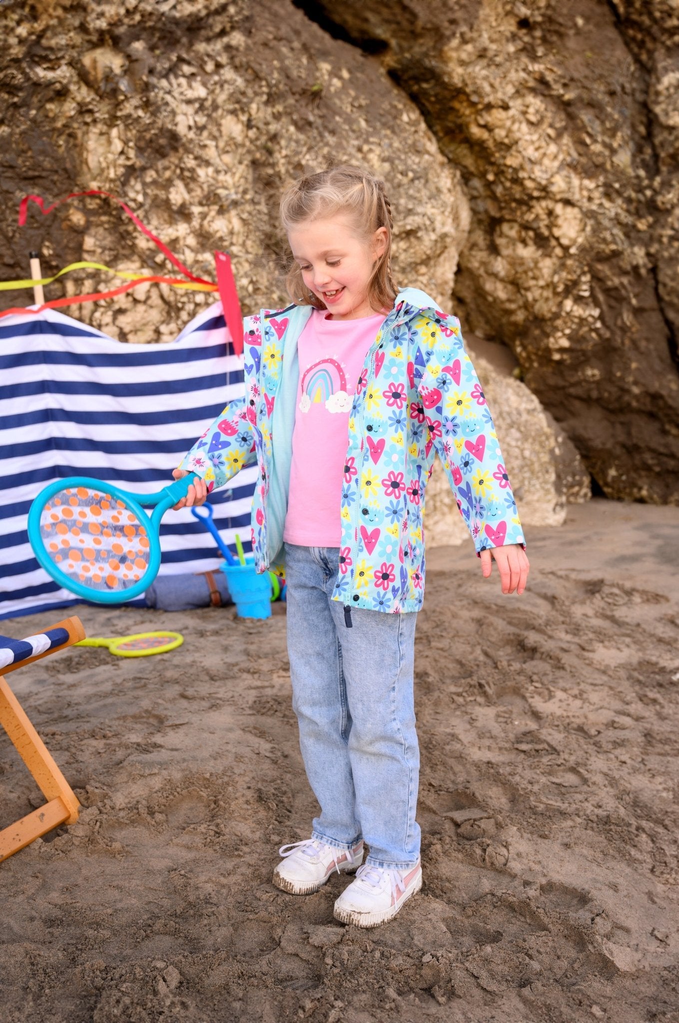 Olivia Jacket - Soft Turquoise Flower-Lighthouse