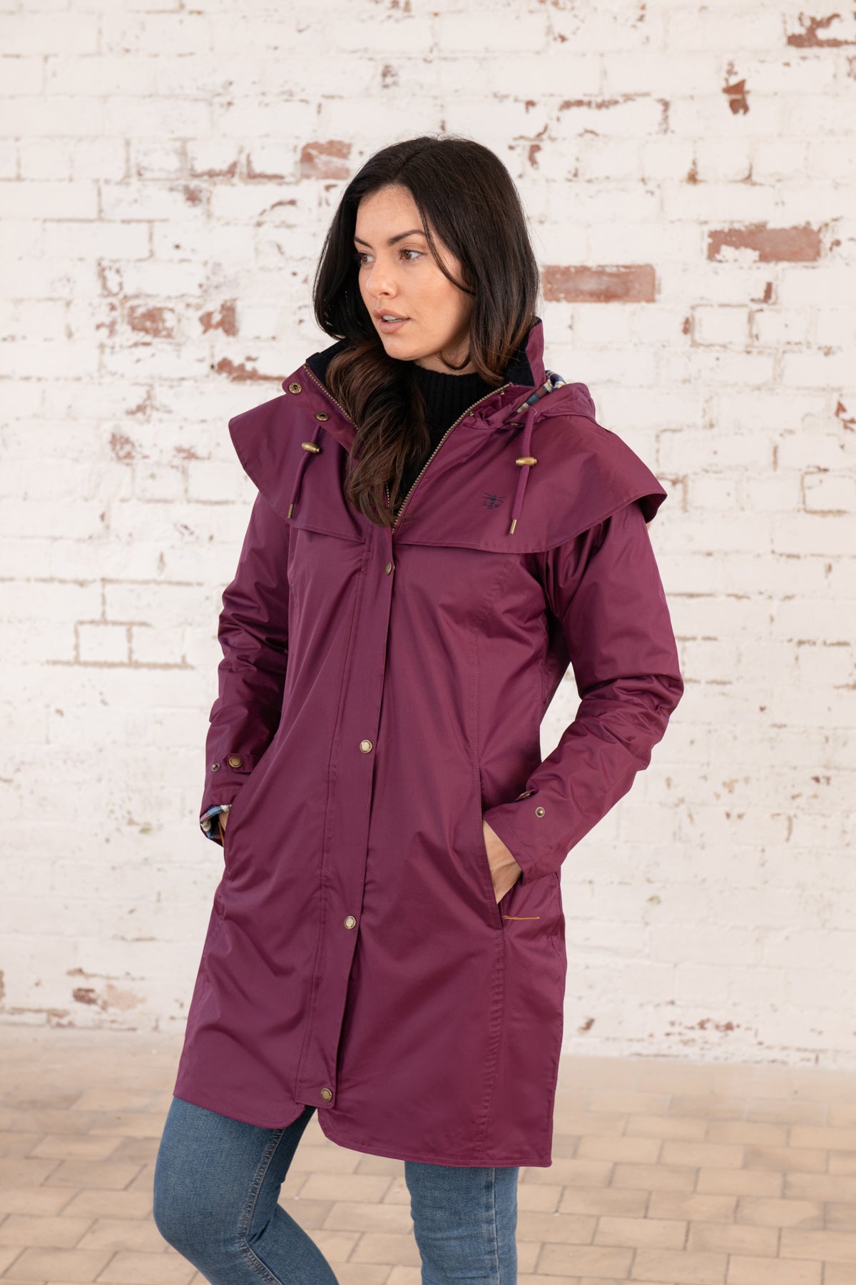 Outrider Women's Waterproof Raincoat Plum Lighthouse