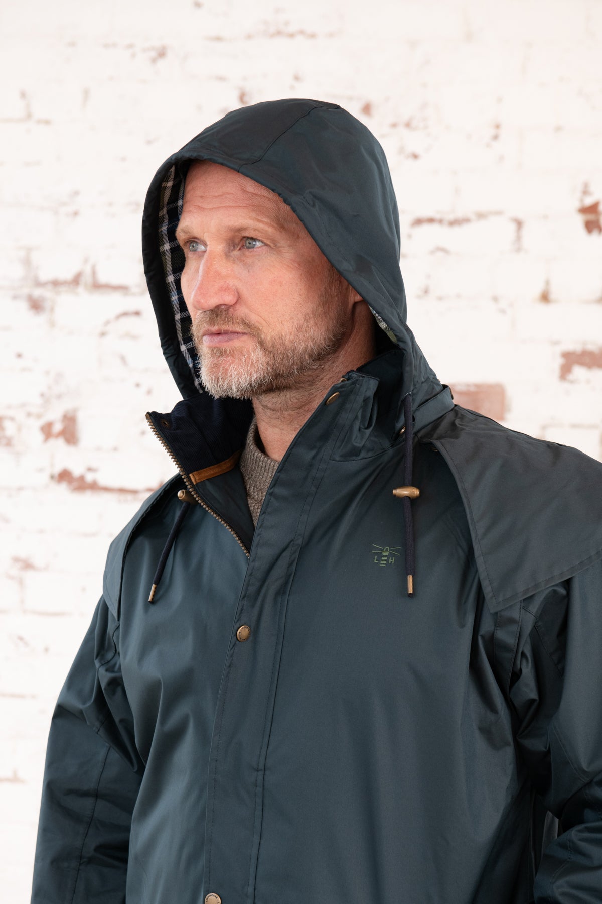 Stockman Full Length Rain Coat - Navy-Lighthouse