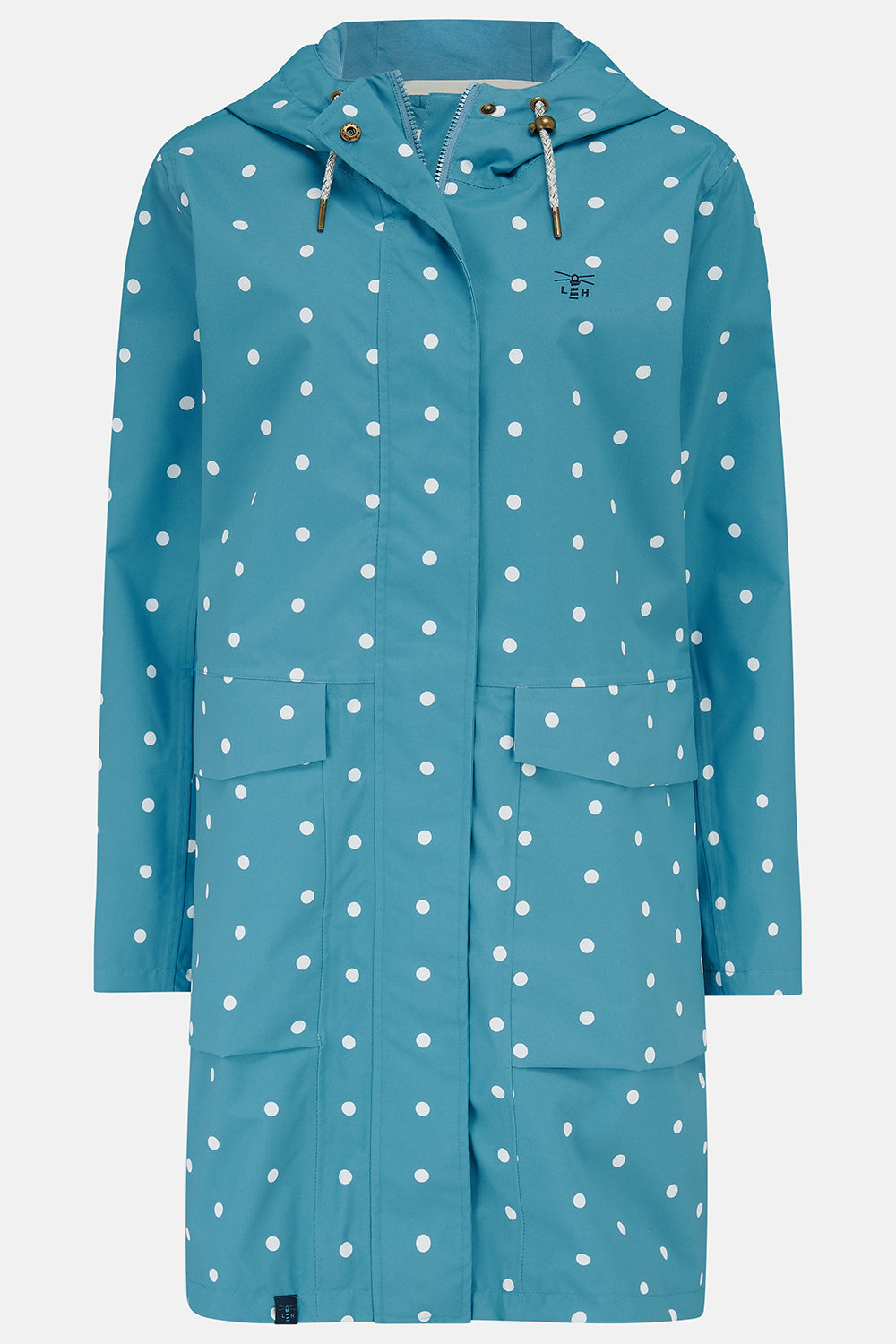 Long Beachcomber Jacket - Blue Dot
