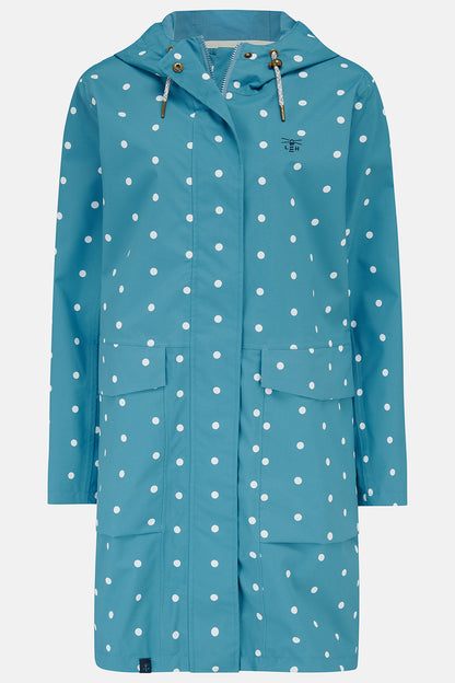 Long Beachcomber Jacket - Blue Dot