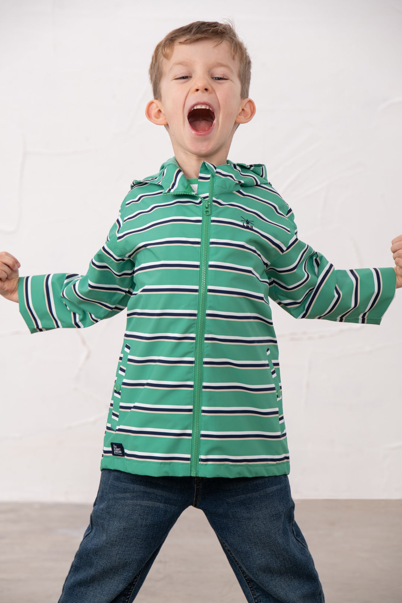 Ethan Jacket - Sea Green Stripe