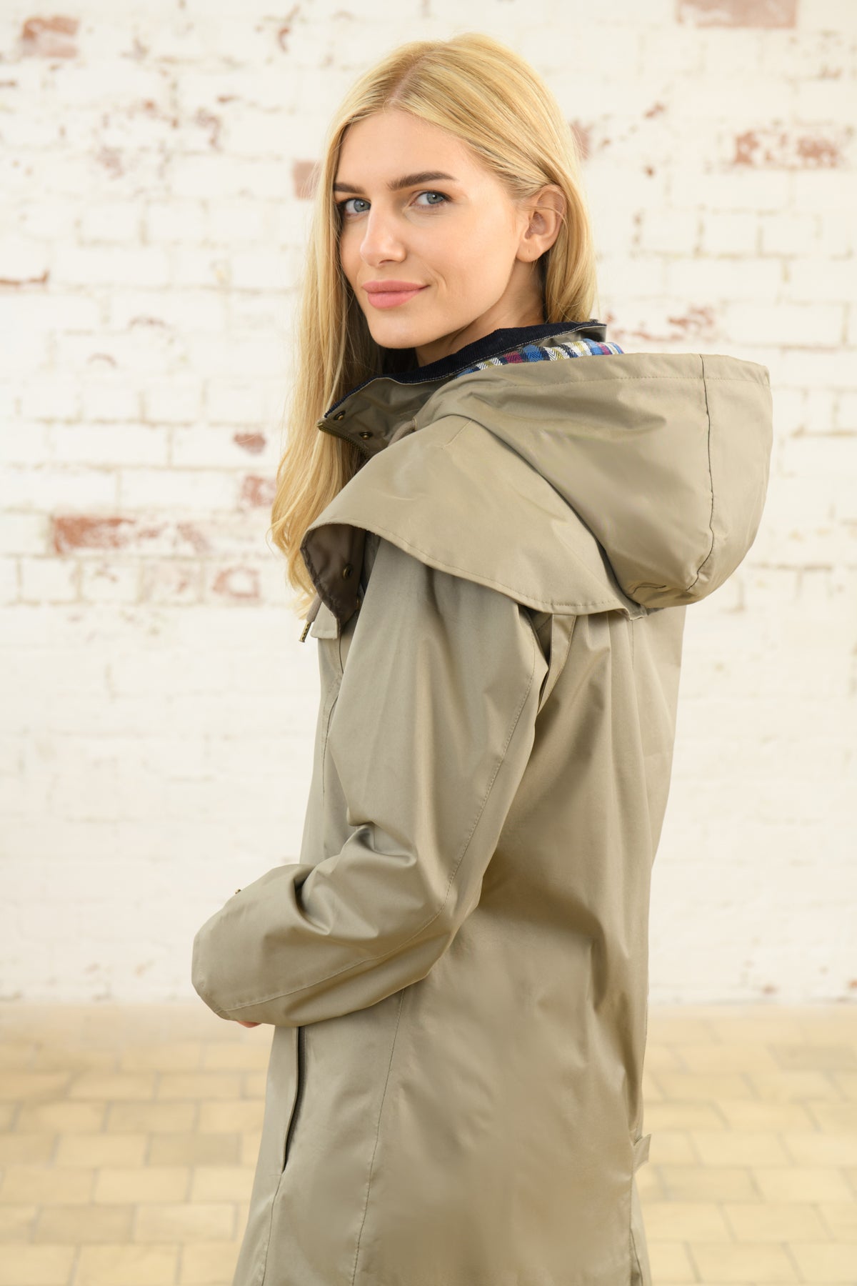 Outrider 3/4 Length Waterproof Raincoat - Fawn-Lighthouse