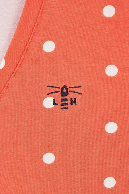 Ariana Tee - Coral Dot - Lighthouse