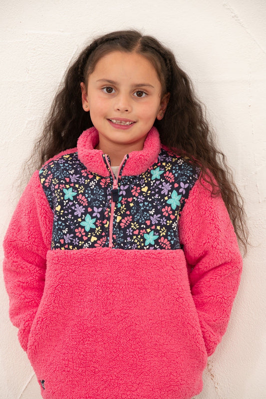 Cassie Fleece - Pink Floral - Lighthouse