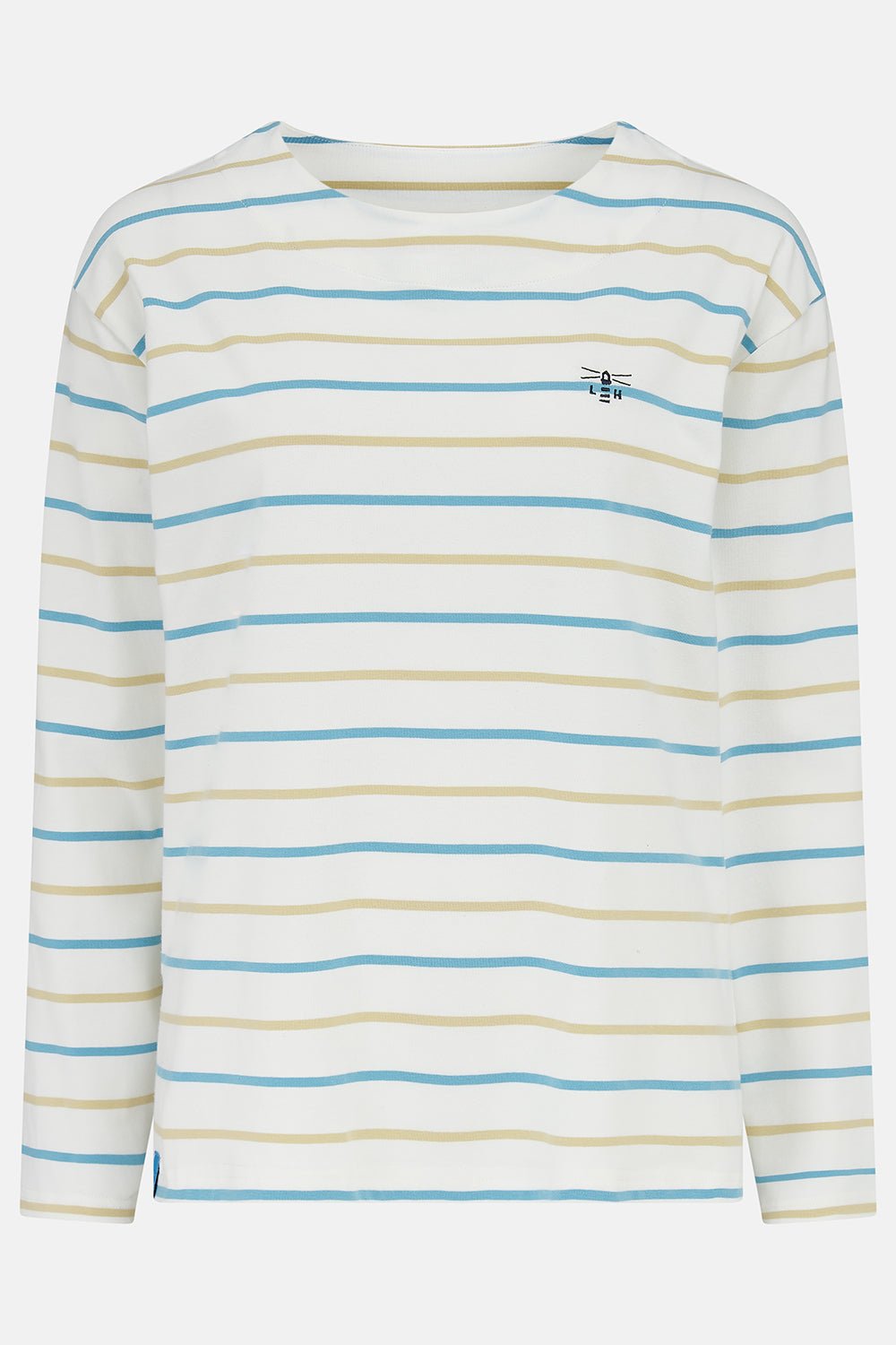 Causeway Breton Top - Blue Clay Stripe - Lighthouse