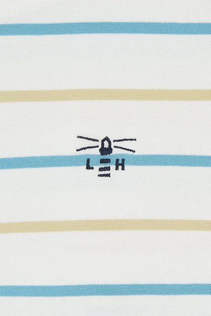 Causeway Breton Top - Blue Clay Stripe - Lighthouse