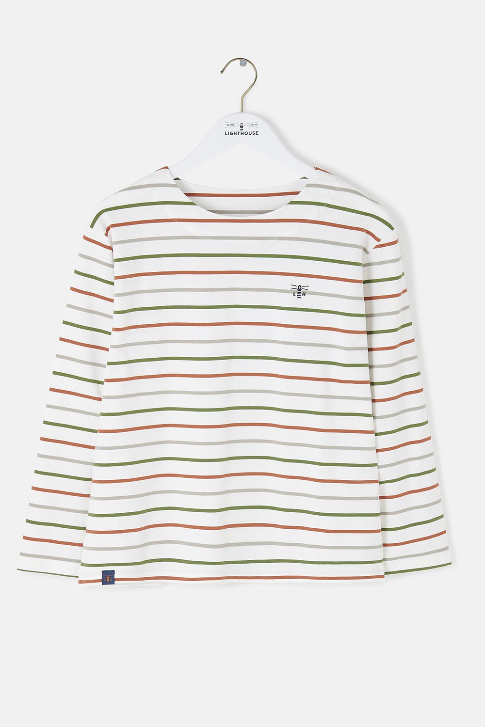 Causeway Breton Top - Sea Kelp Rust Stripe - Lighthouse