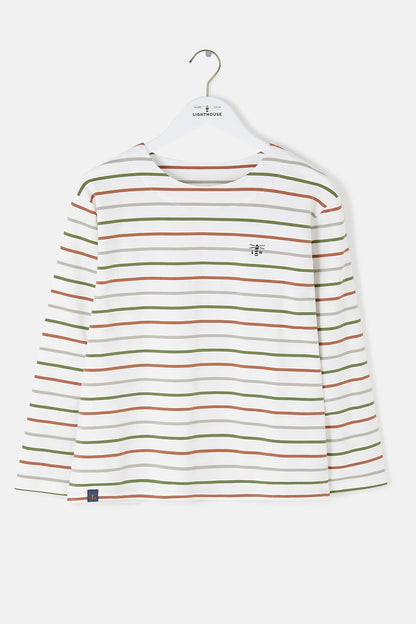 Causeway Breton Top - Sea Kelp Rust Stripe - Lighthouse
