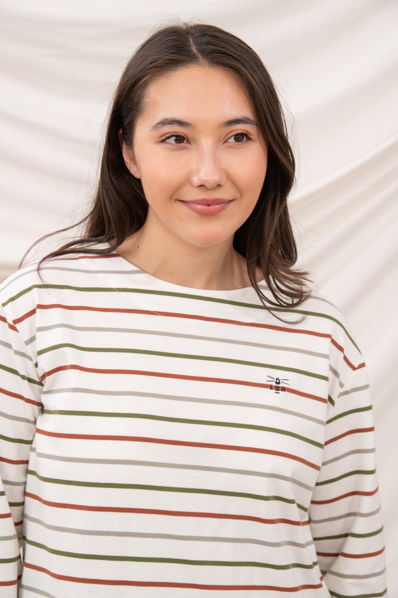 Causeway Breton Top - Sea Kelp Rust Stripe - Lighthouse