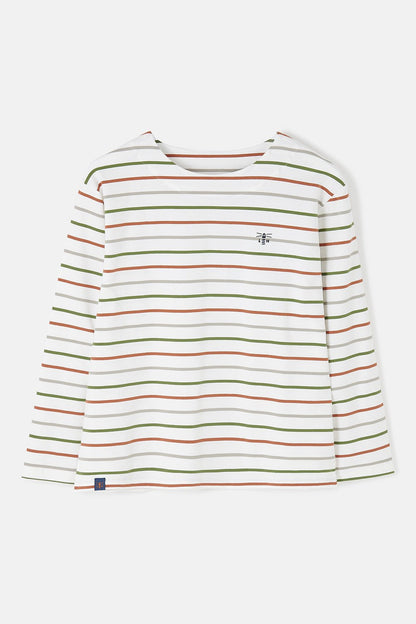 Causeway Breton Top - Sea Kelp Rust Stripe - Lighthouse