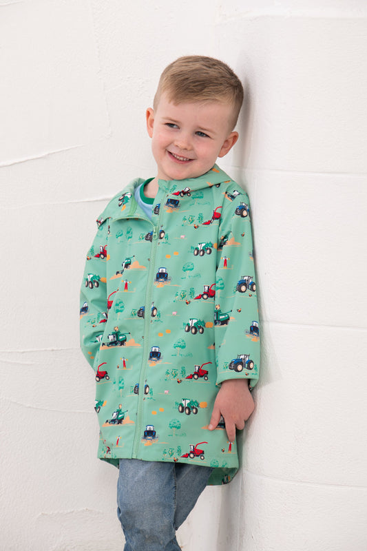 Ethan Jacket - Sea Green Tractor - Lighthouse