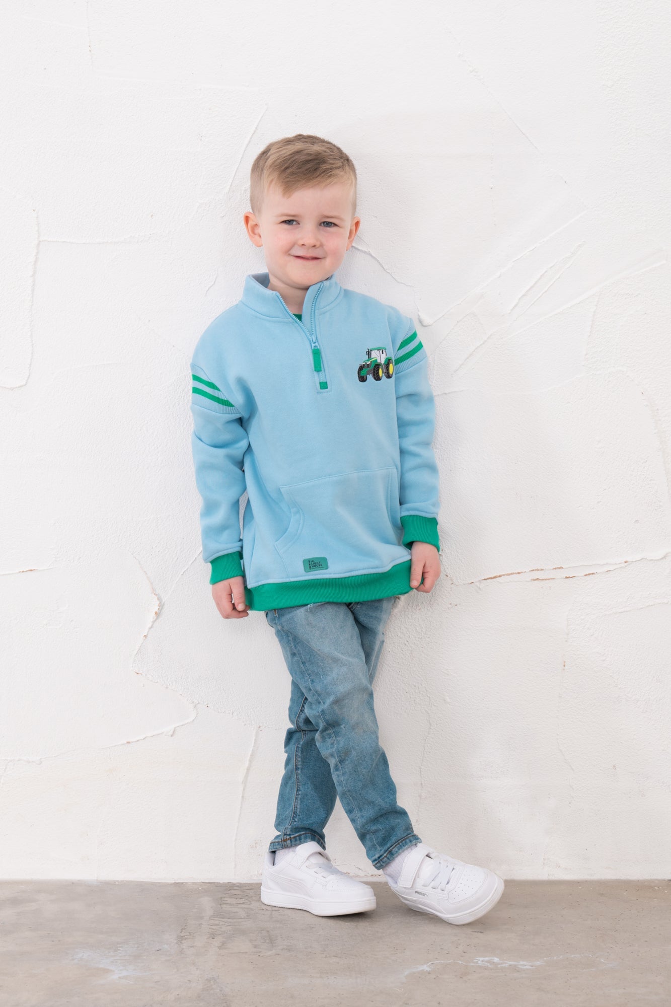 Jonah Sweatshirt - Green Tractor - Lighthouse