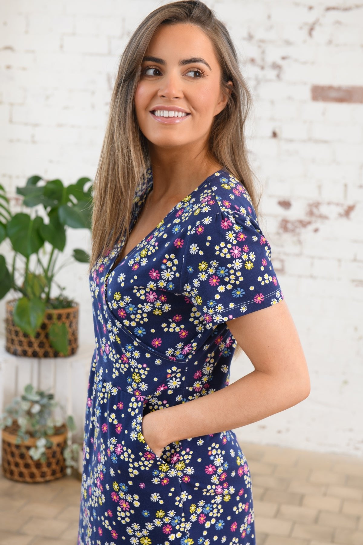 Lena Dress - Daisy Print-Lighthouse