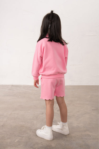 Luna Half Zip Sweatshirt - Fluro Pink - Lighthouse