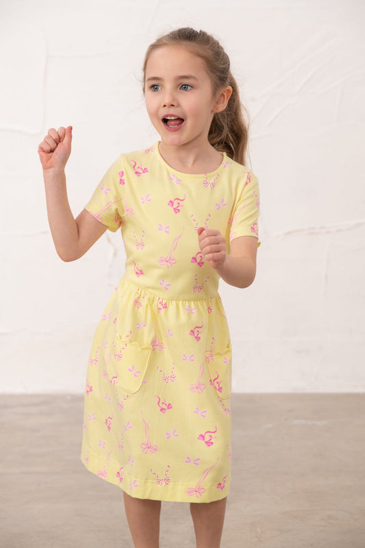 Marnie Dress - Lemon Bow - Lighthouse