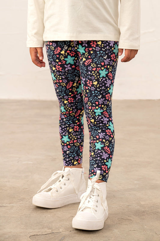Mollie Leggings - Floral Print - Lighthouse