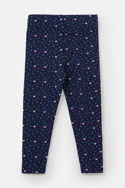 Mollie Leggings - Navy Heart Print - Lighthouse