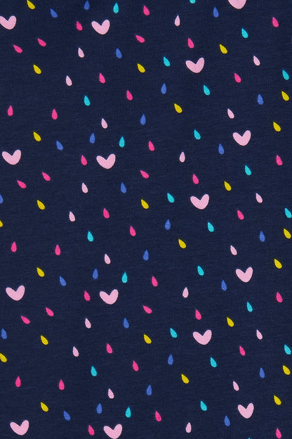 Mollie Leggings - Navy Heart Print - Lighthouse