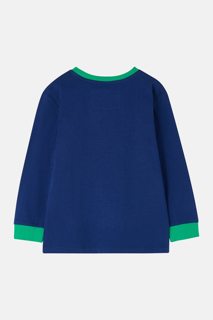 Oliver Top - Football Print - Lighthouse
