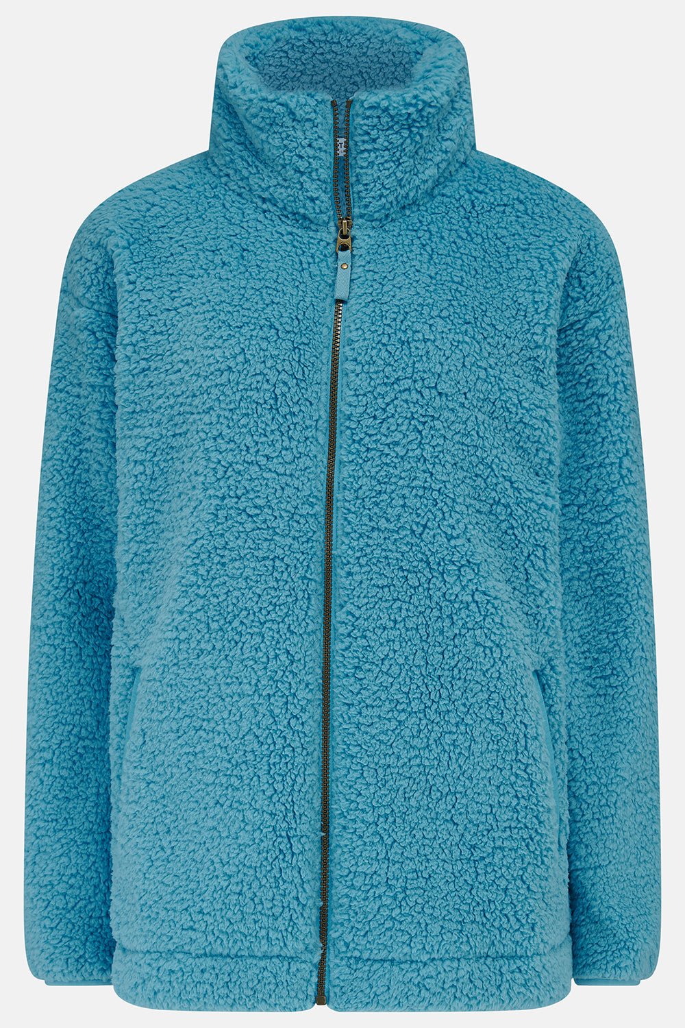 Seashell Full Zip Sherpa Fleece - Blue - Lighthouse