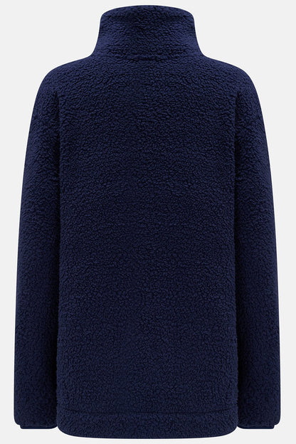Seashell Full Zip Sherpa Fleece - Navy - Lighthouse