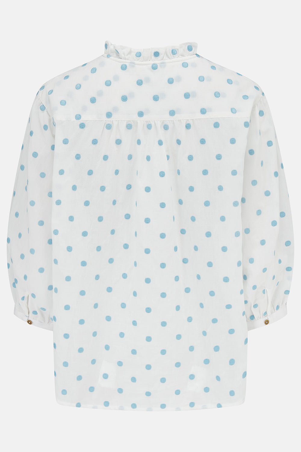 Thea Cotton Blouse - Blue Dot - Lighthouse