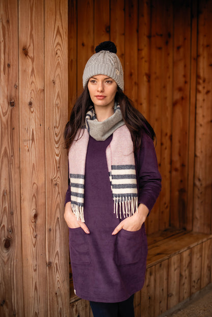 Lighthouse Anna - Womens Corderoy Dress - Blackcurrant