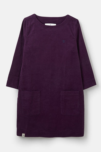 Lighthouse Anna - Womens Corderoy Dress - Blackcurrant