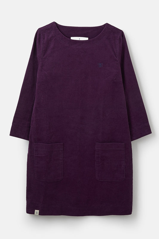 Lighthouse Anna - Womens Corderoy Dress - Blackcurrant