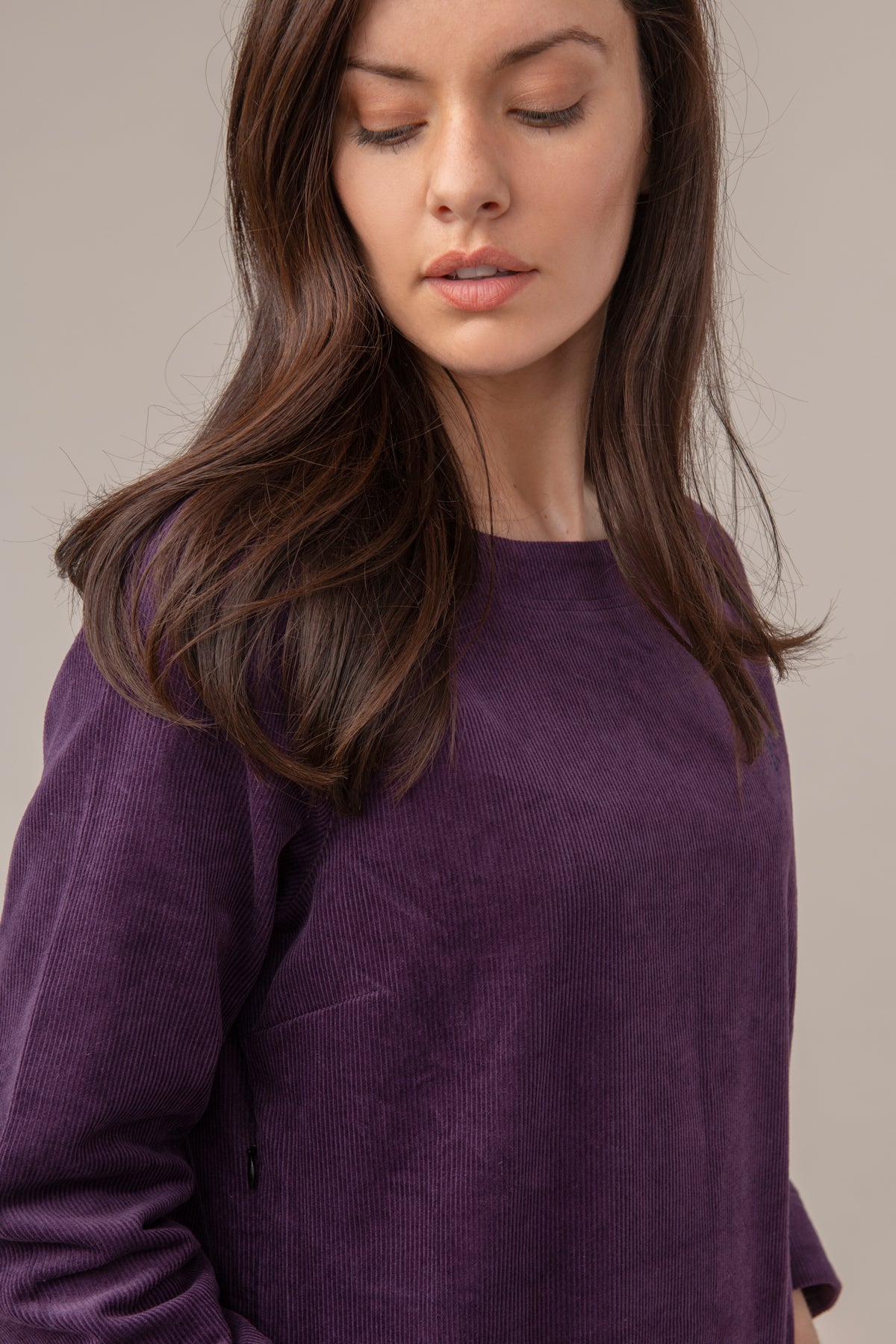 Lighthouse Anna - Womens Corderoy Dress - Blackcurrant