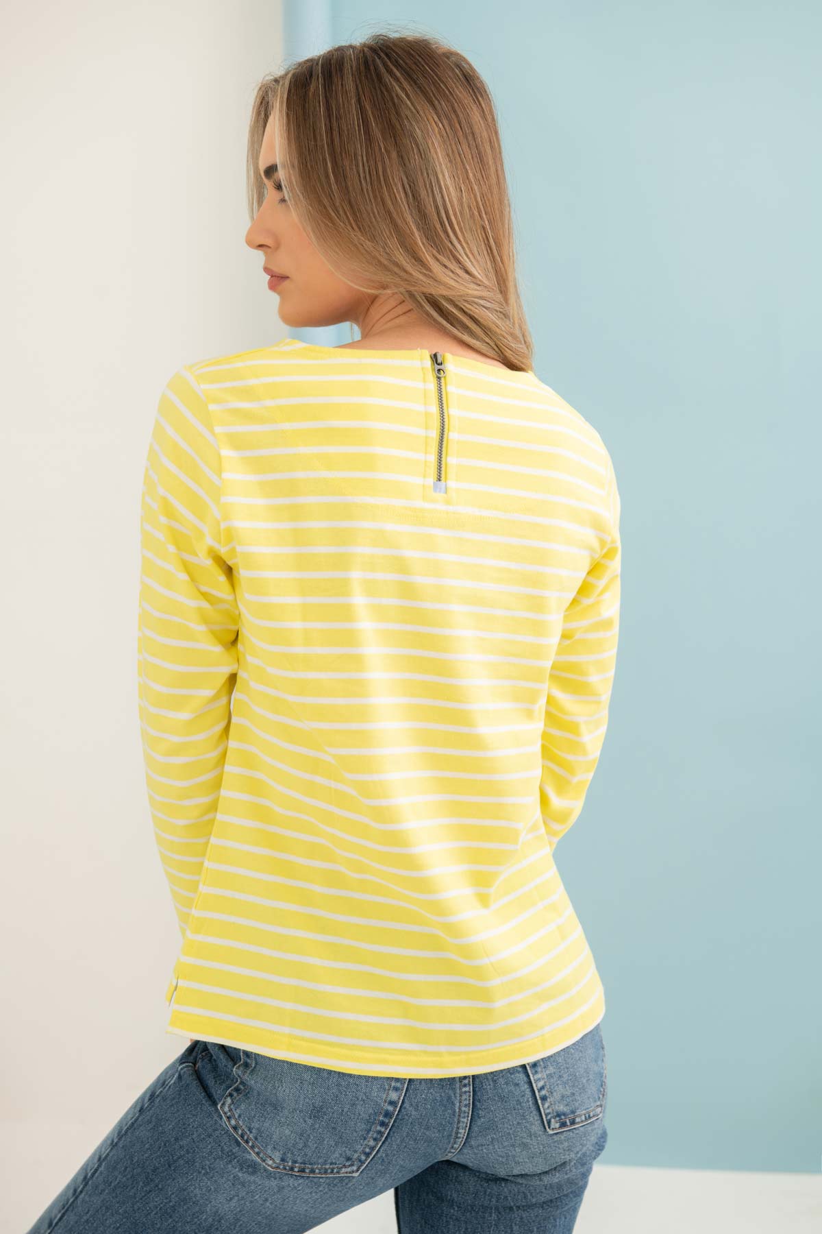 Causeway Breton Top - Lemon Stripe