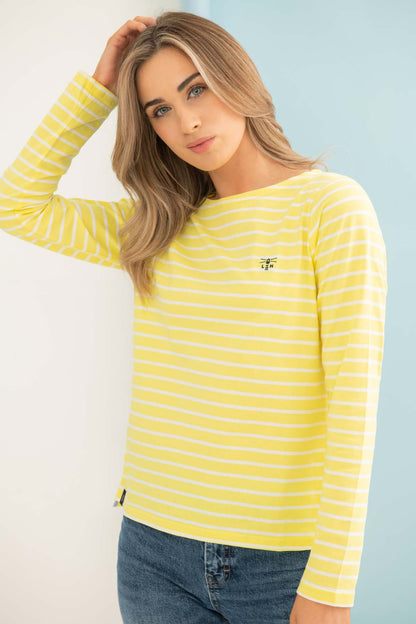 Causeway Breton Top - Lemon Stripe