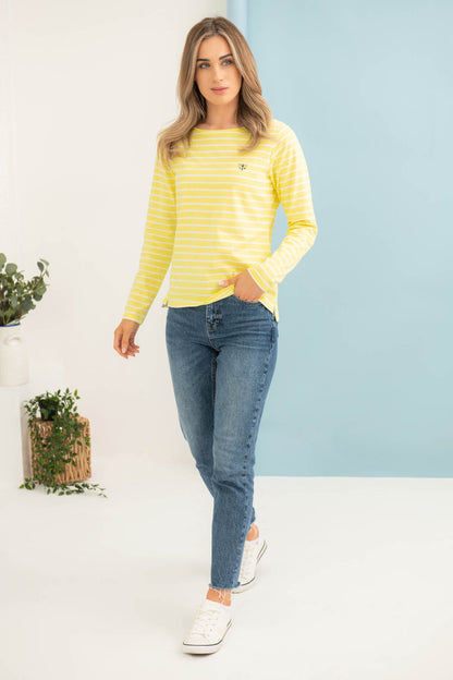 Causeway Breton Top - Lemon Stripe
