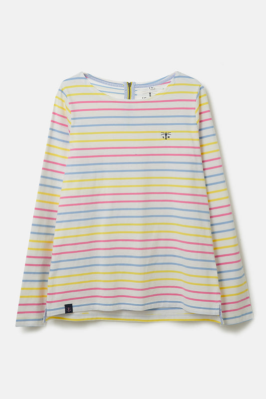 Causeway Breton Top - Multi Stripe Lemon