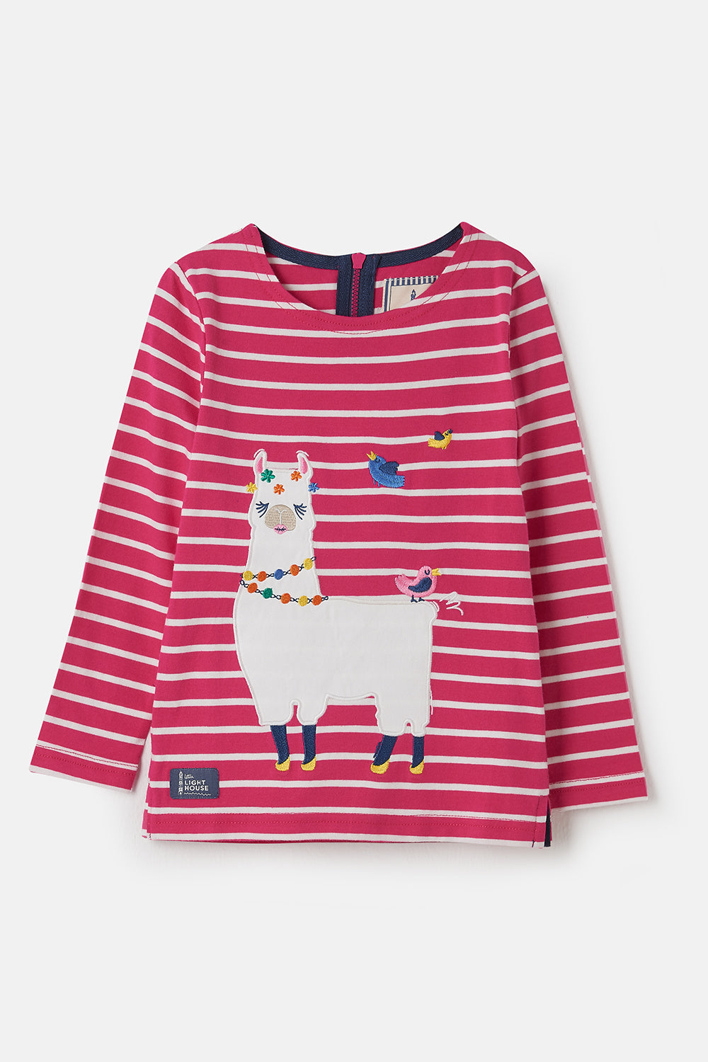 Lighthouse Causeway Girl's Long Sleeve Top - Llama Print