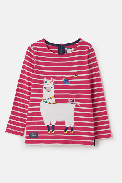 Lighthouse Causeway Girl's Long Sleeve Top - Llama Print